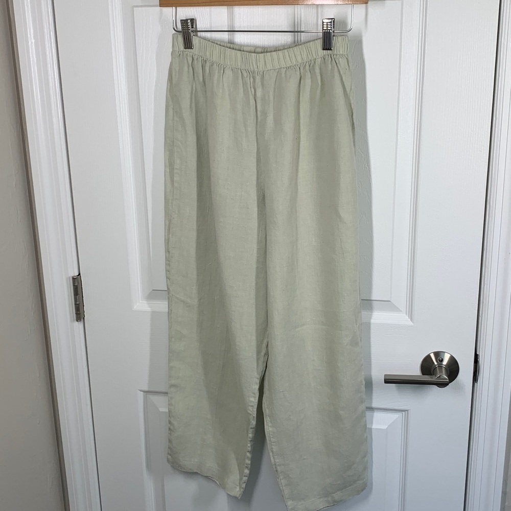 Hot Cotton by Marc Ware linen elastic waist pants size small
